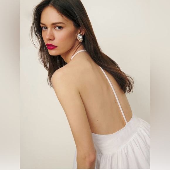 Reformation Percy Linen Dress Size 0 - Picture 3 of 8